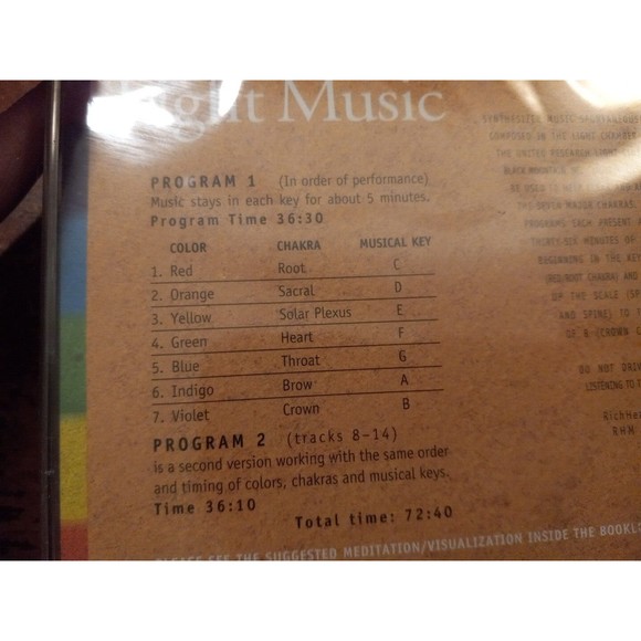 Light Music To Clear & Align the Chakras New sealed CD - Picture 2 of 8